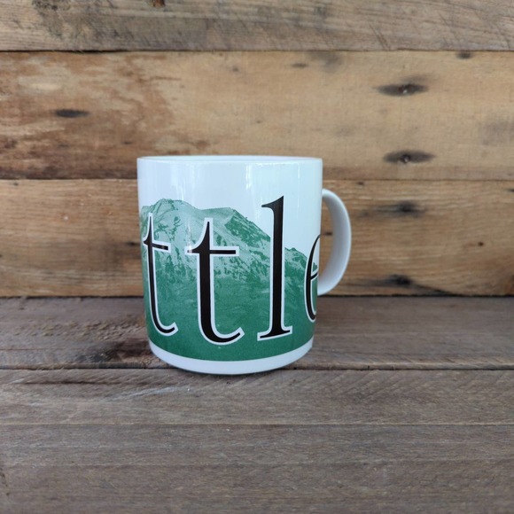 Vintage 1994 Starbucks Seattle City Mug Collector Series Mount Rainier 20 oz - Picture 4 of 9